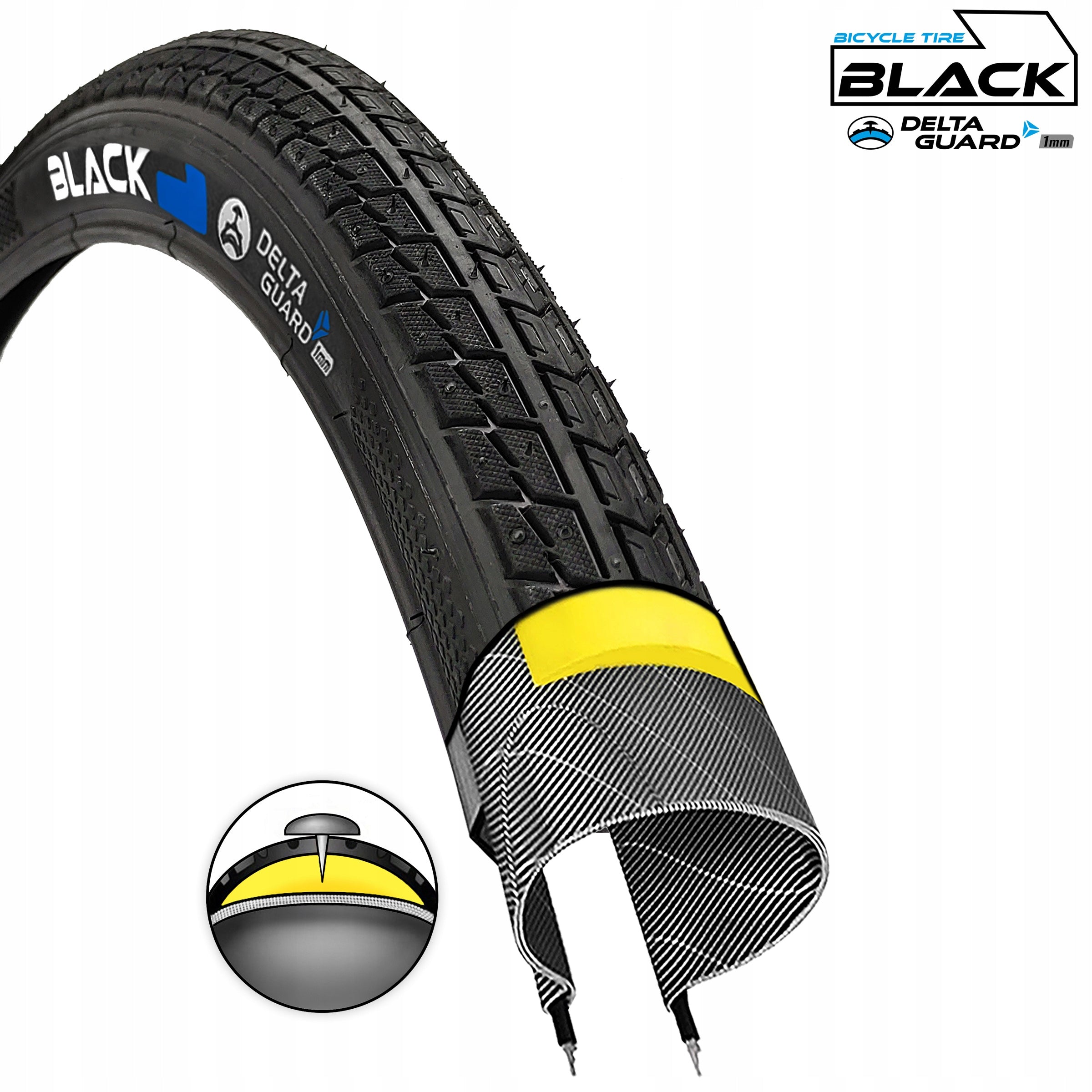 Tyre set for trekking bike BLACK1 Toro - 28x1,75 47-622 + inner tube Wheel size (") 28