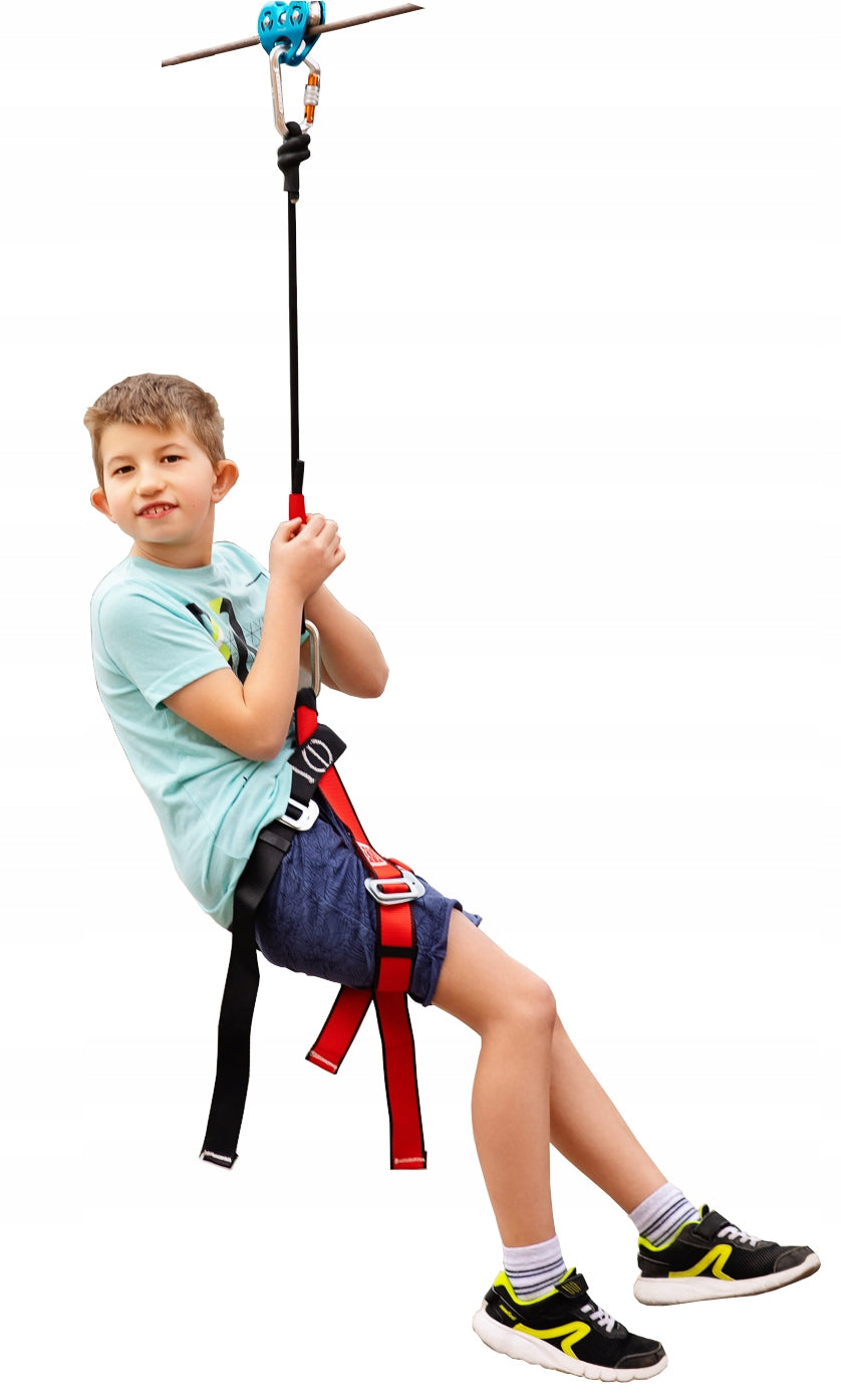 Tyrolean, downhill rope park, large zipline set Kid's age 6+ years