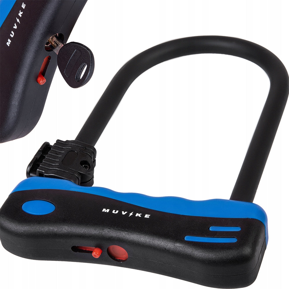 U LOCK BICYCLE CLASP STEEL KEY DOUBLE BOLT MUVIKE U245/14K Color black