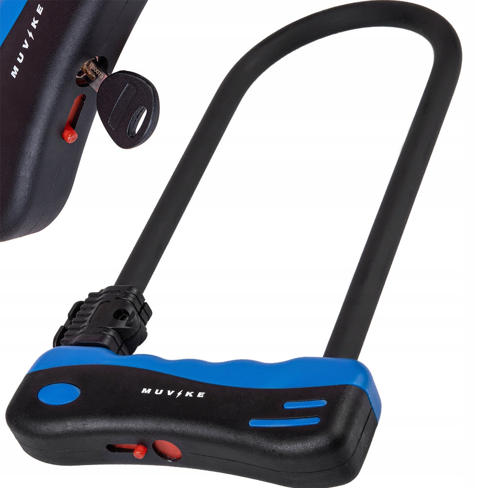 U LOCK BICYCLE CLASP STEEL KEY DOUBLE BOLT MUVIKE U320/14K Color black
