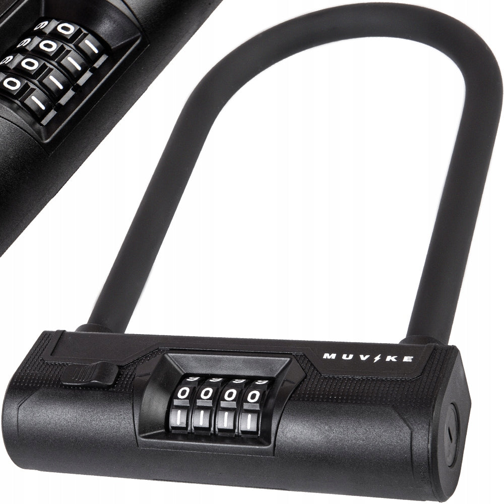 U LOCK STEEL BICYCLE CLASP WITH DOUBLE BOLT CODE MUVIKE U245/14C Color black