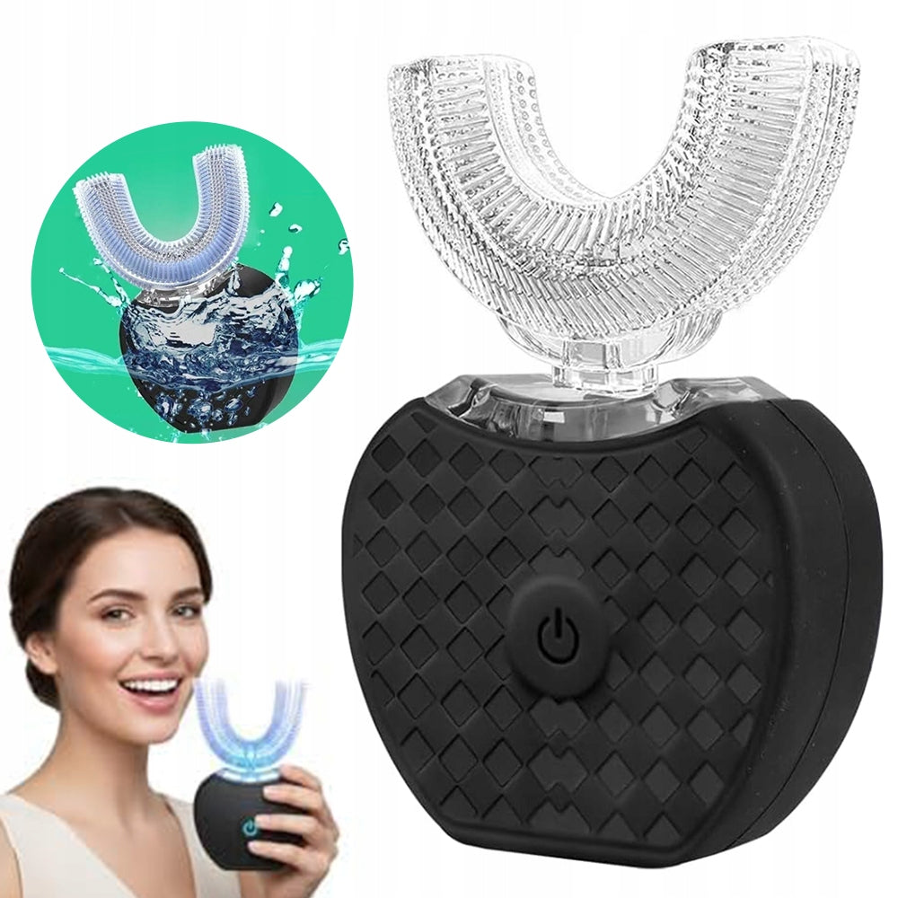 U Shaped Sonic Toothbrush 360 Degree Black Brand no brand