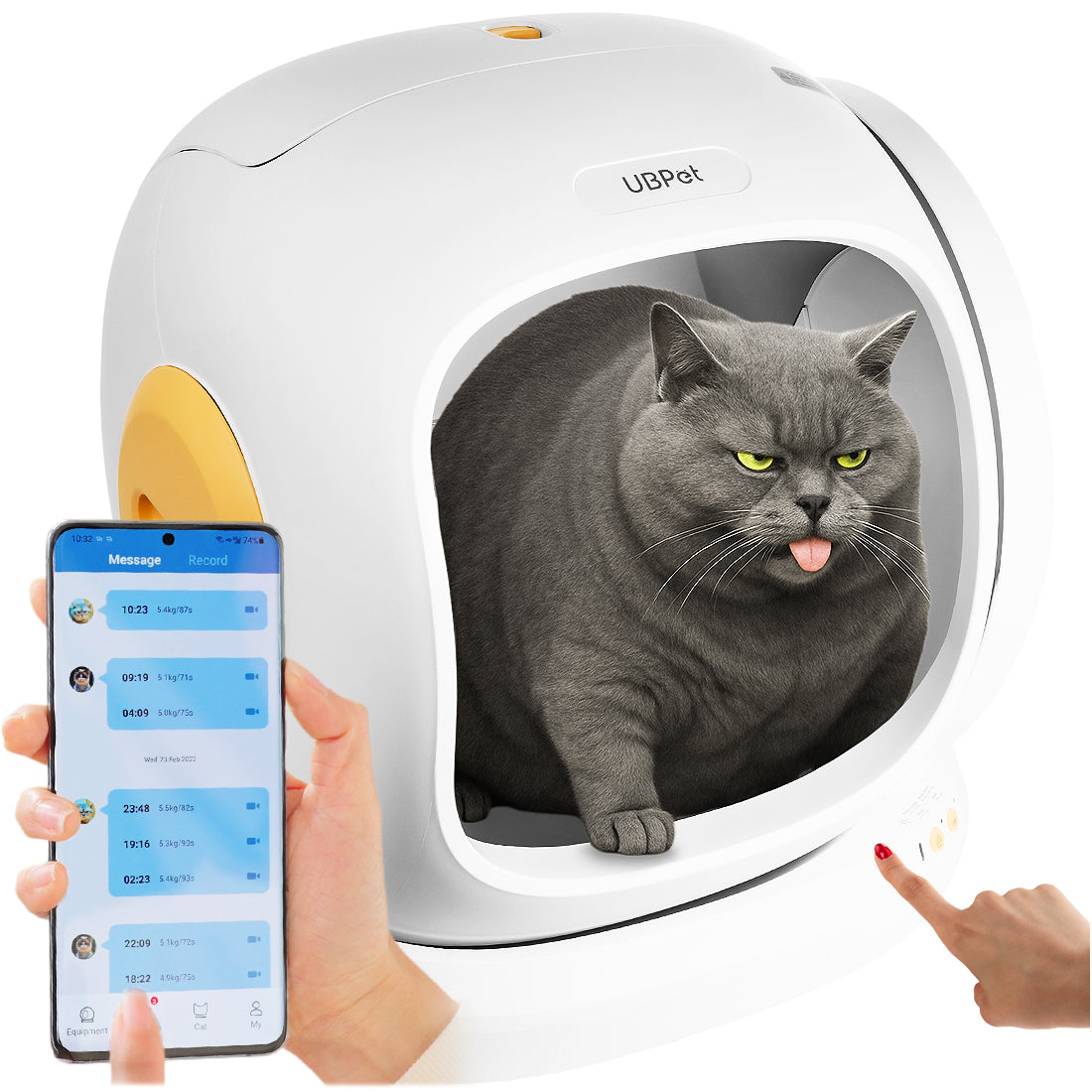 UBPet C20 Smart Self-Cleaning Cuvette Closed For Cat App