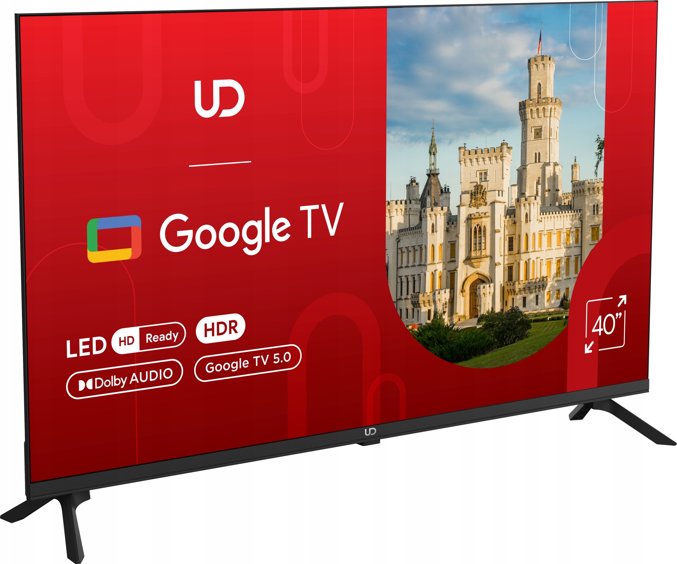 UD 40GFC5210S LED 40" Full HD Smart TV HDR Google TV WiFi DVBT2 Dolby Audio Manufacturer code 40GFC5210S