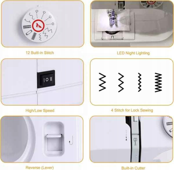 UFR-725 5 mini sewing machine Dominant color white