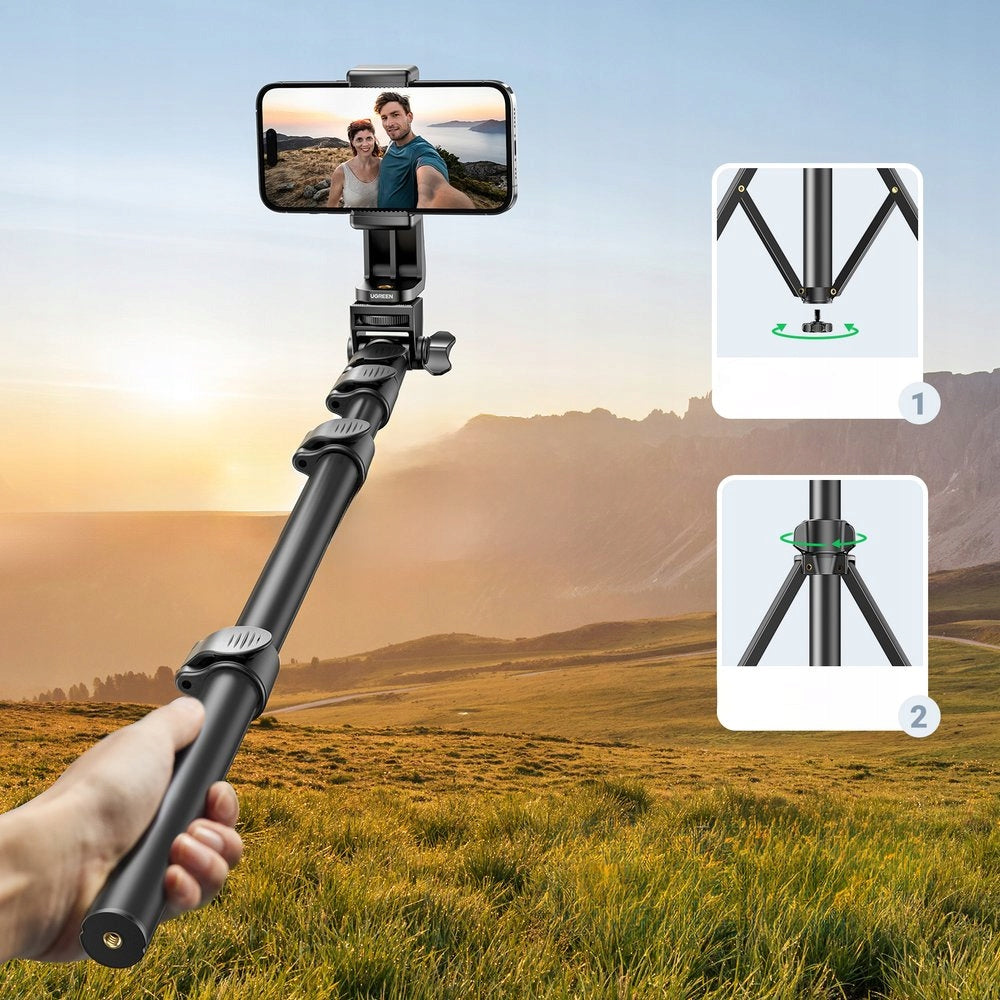 UGREEN SELFIE STICK ADJUSTABLE PORTABLE TRIPOD WITH BLUETOOTH REMOTE CONTROL 1,8M Packaging status original