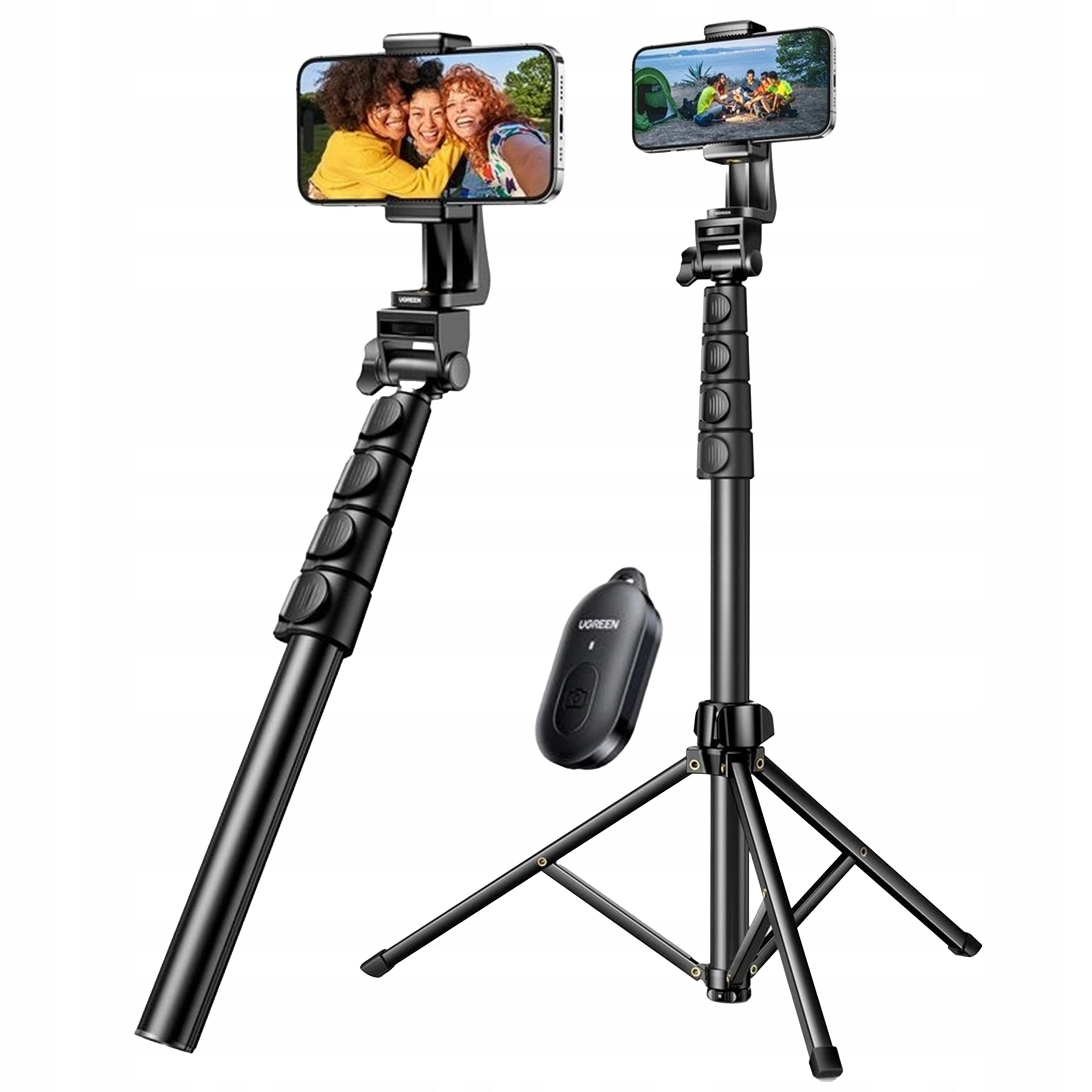 UGREEN SELFIE STICK ADJUSTABLE PORTABLE TRIPOD WITH BLUETOOTH REMOTE CONTROL 1,8M