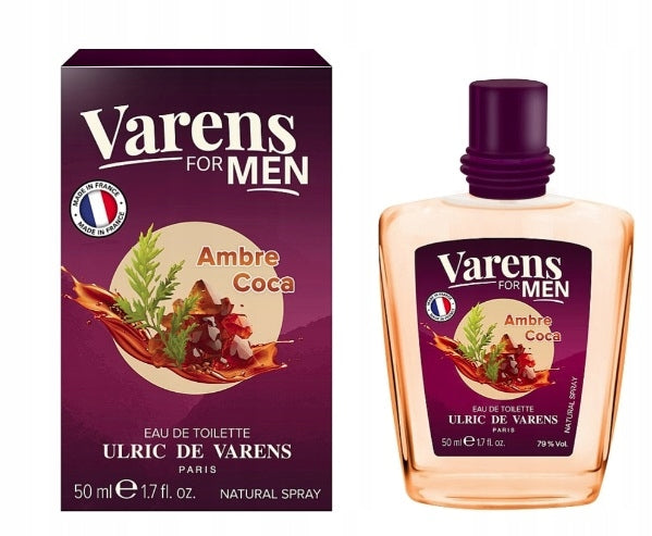ULRIC DE VARENS FOR MEN AMBRE COCA EAU DE TOILETTE 50ML FOR MEN