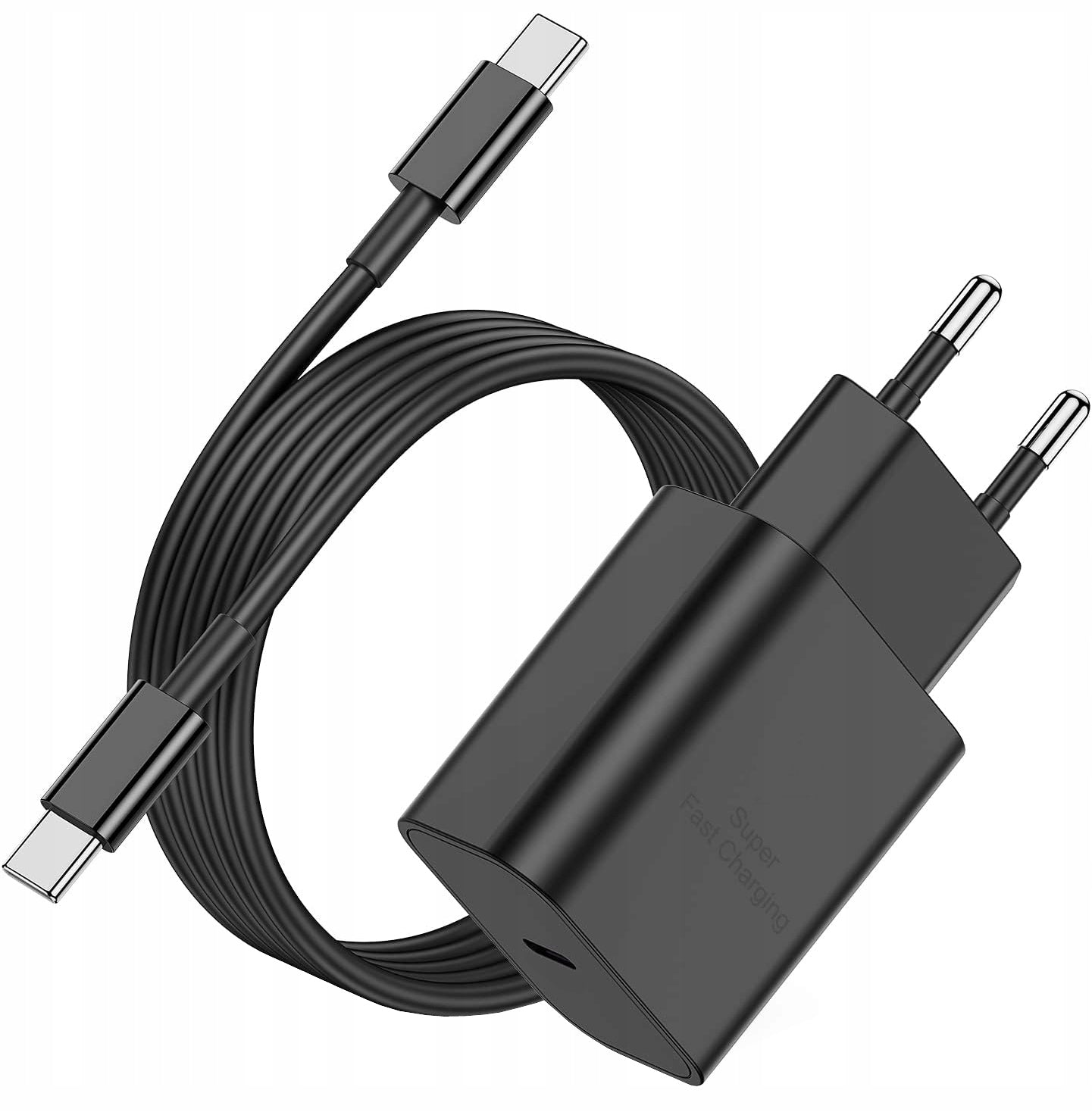 ULTRA FAST PHONE CHARGER UNIVERSAL CUBE 45W + USB-C CABLE 2M Manufacturer code SZUBKA ŁADOWARKA 45W UNIWERSALNA