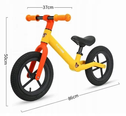 ULTRA LIGHT BALANCE BIKE FOAM WHEELS FRAME NYLON YELLOW Color yellow