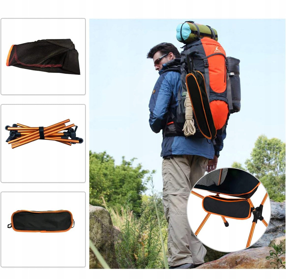 ULTRALIGHT CAMPING CHAIR, PORTABLE FOLDING CAMPING CHAIR Customs tariff code 94017900