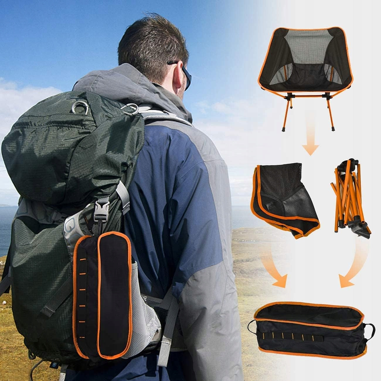ULTRALIGHT CAMPING CHAIR, PORTABLE FOLDING CAMPING CHAIR Kind chair
