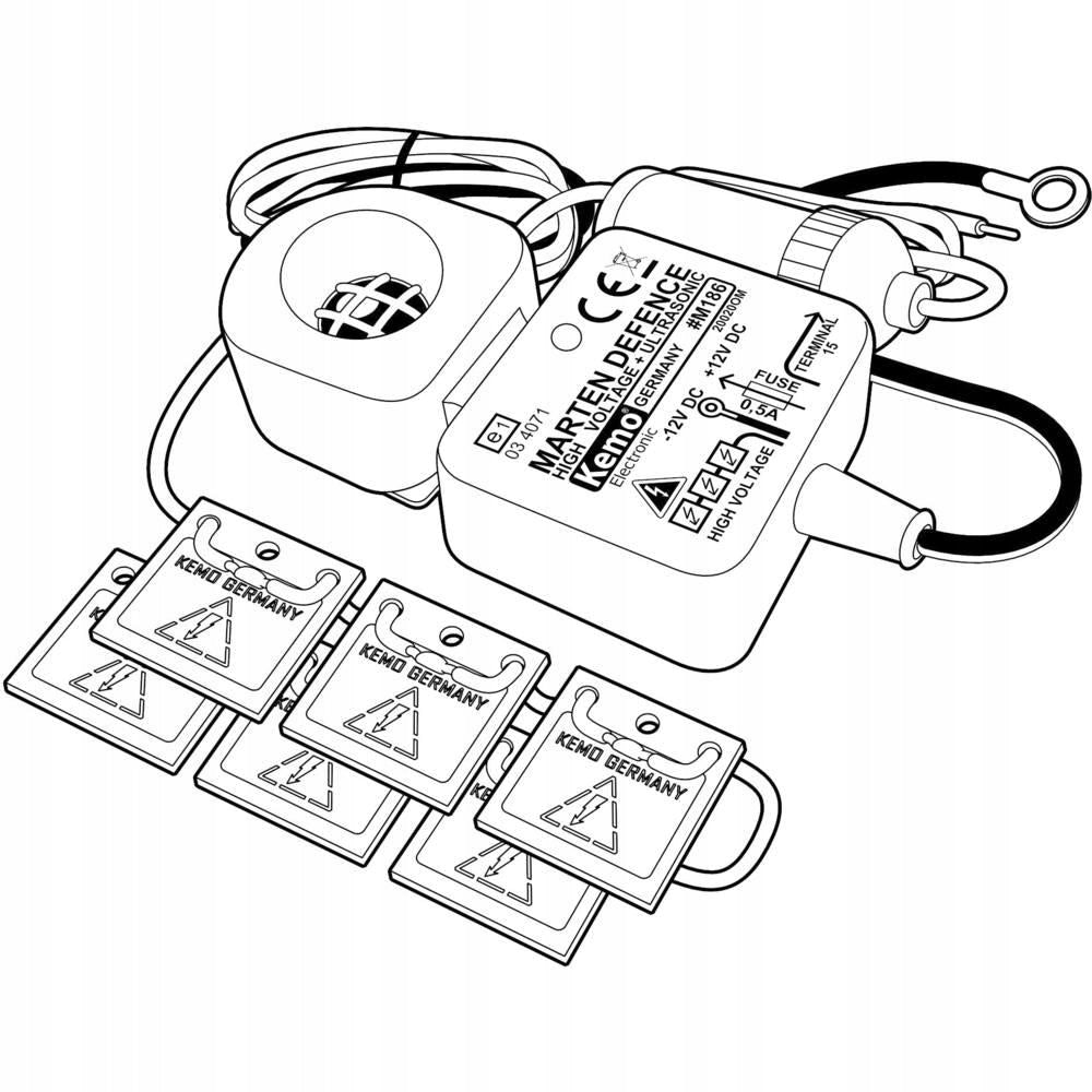 ULTRASONIC CAR REPELLENT FOR MARTENS RODENT PESTS KEMO M186 Brand Kemo