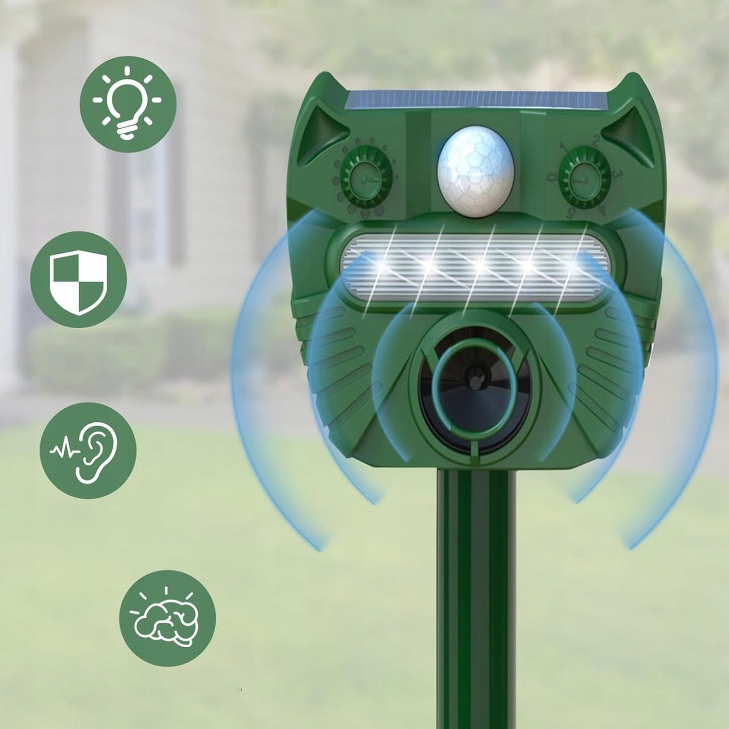ULTRASONIC DEER REPELLENT WILD ANIMAL DETERRENT 5 MODES EAN (GTIN) 6974715547577