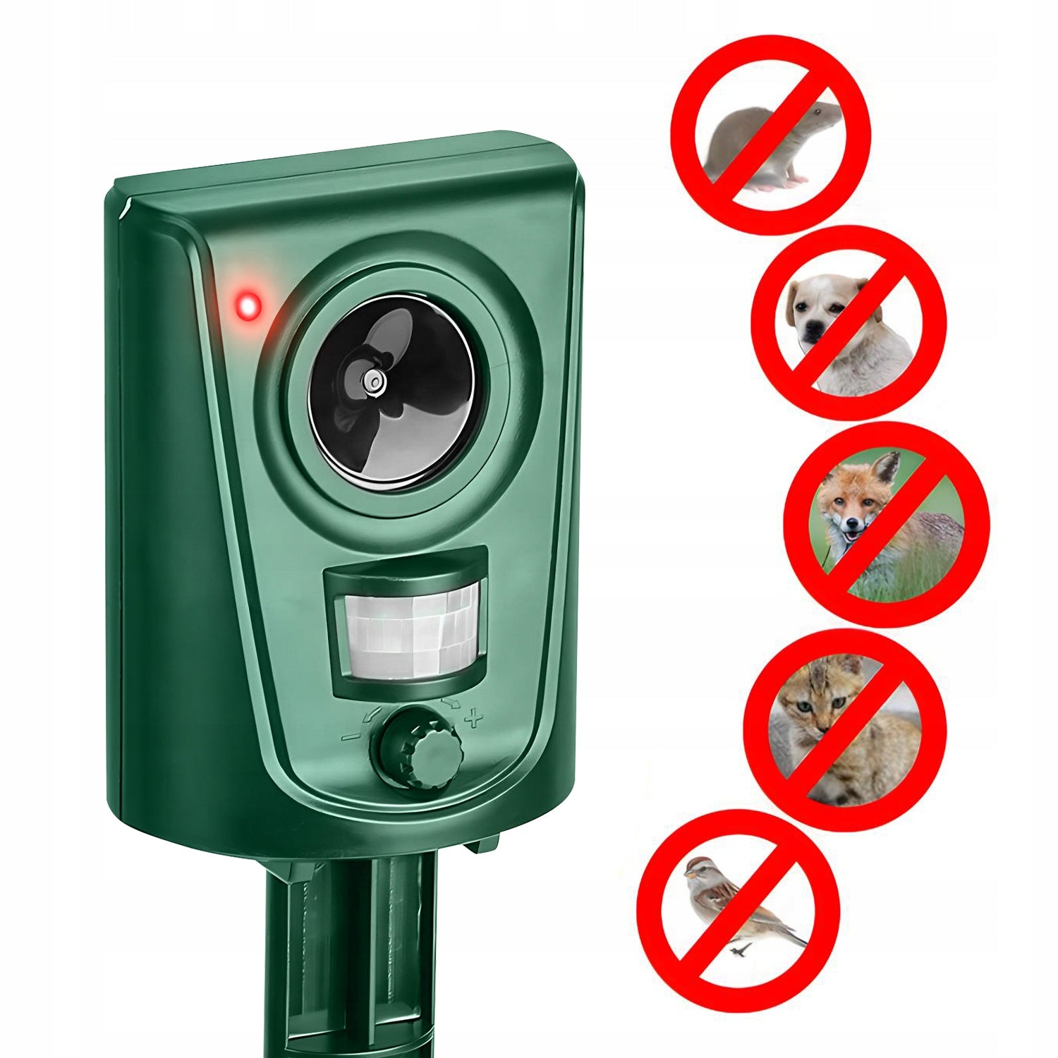 ULTRASONIC DETERRENT ANIMALS CATS WILD BIRDS motion sensor Manufacturer code NA DZIKI KOTY KUNY PTAKI Lokalizator Ruchu