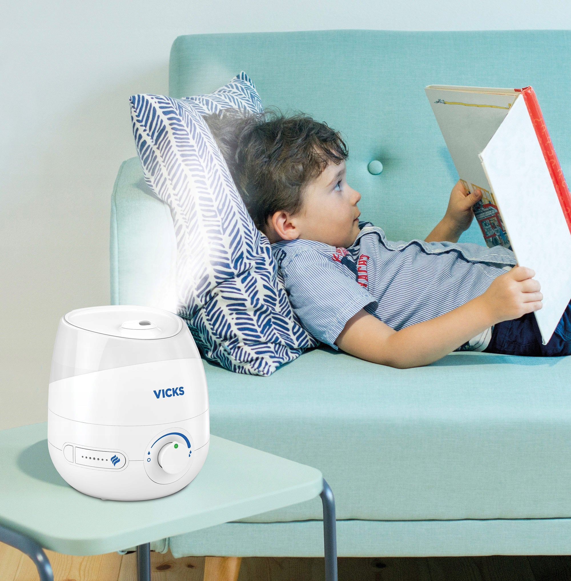 ULTRASONIC HUMIDIFIER VICKS MINI COOL MIST VUL525E4 Dominant color white