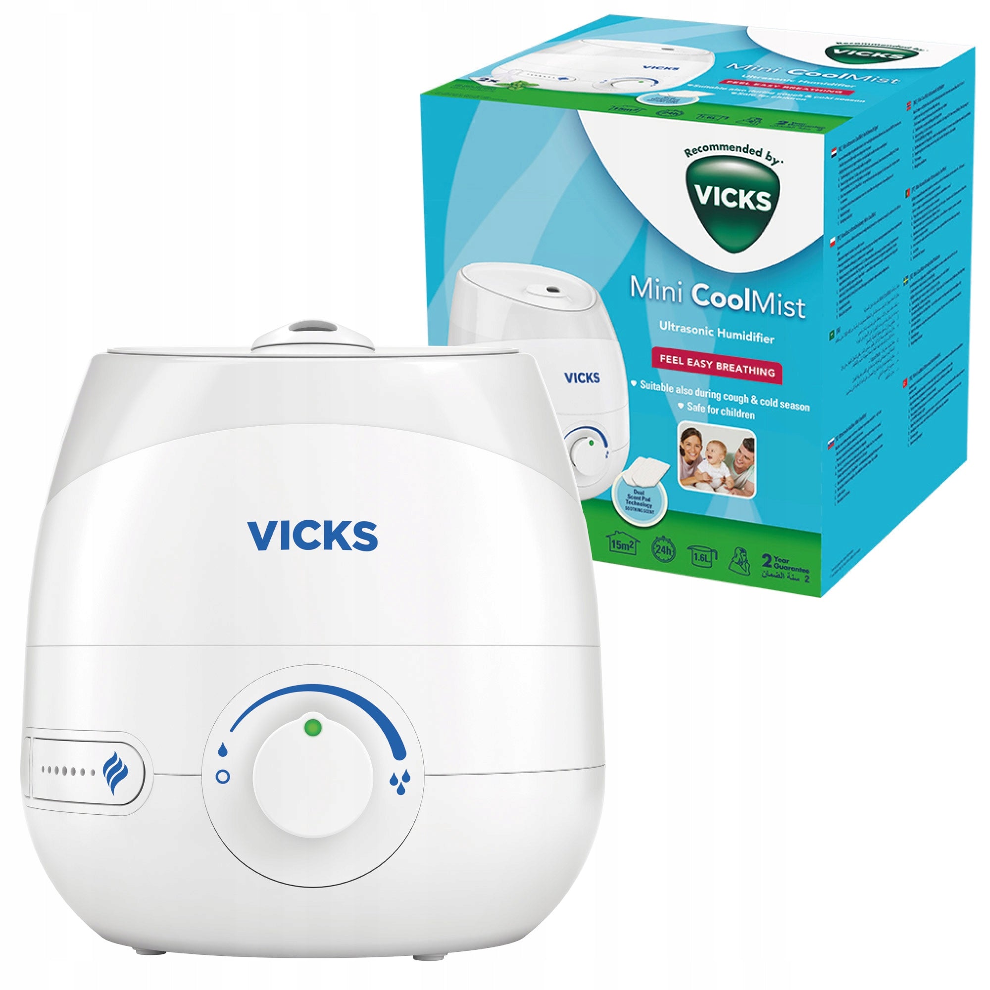 ULTRASONIC HUMIDIFIER VICKS MINI COOL MIST VUL525E4