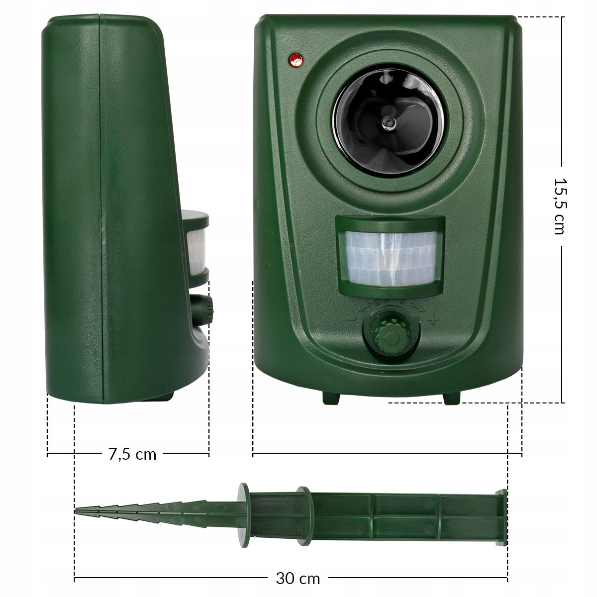 ULTRASONIC REPELLENT OF RODENT ANIMALS CATS WILD BIRD FOXES Brand Heckermann