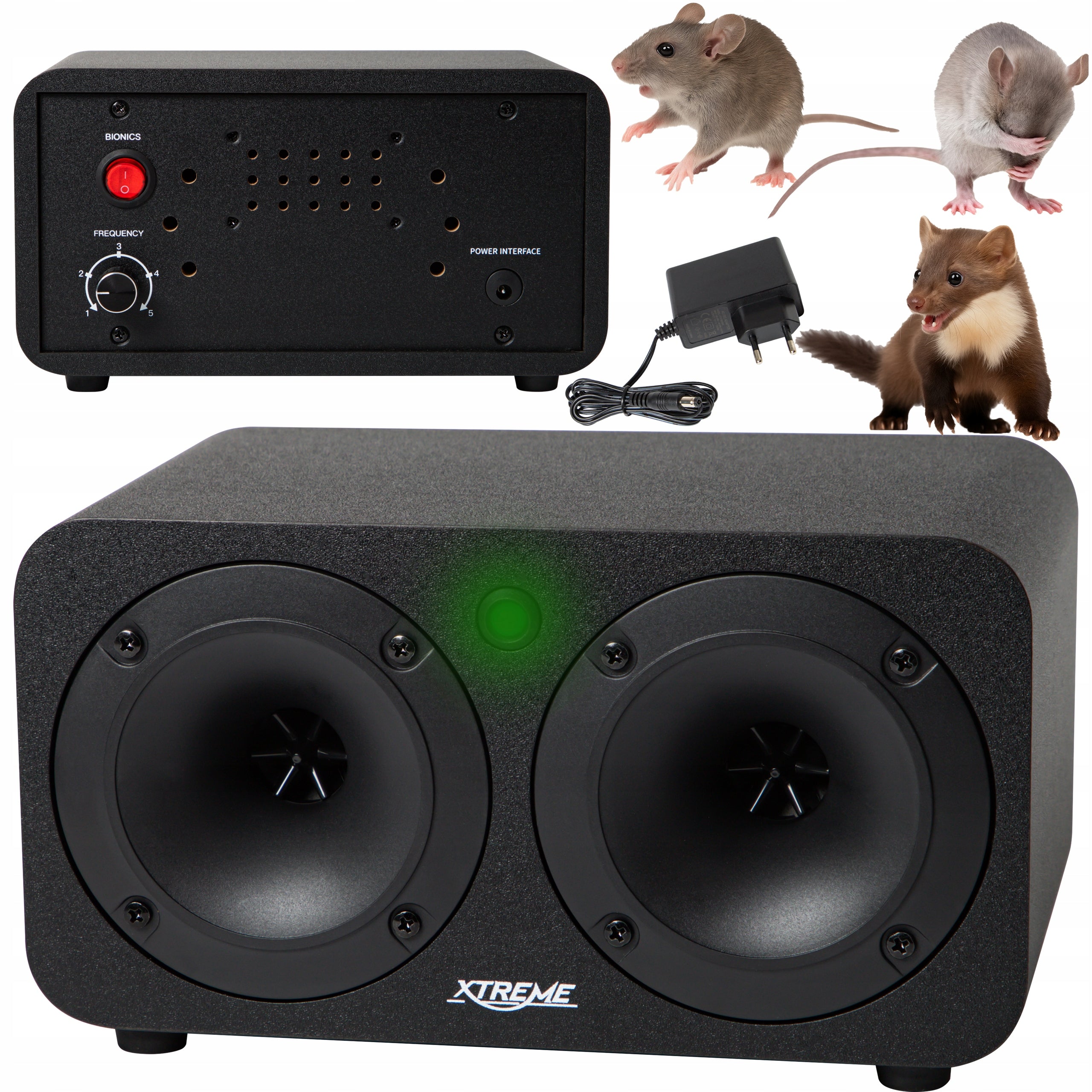 ULTRASONIC RODENT REPELLENT FOR MICE MARTENS BIONIC RATS STRONG