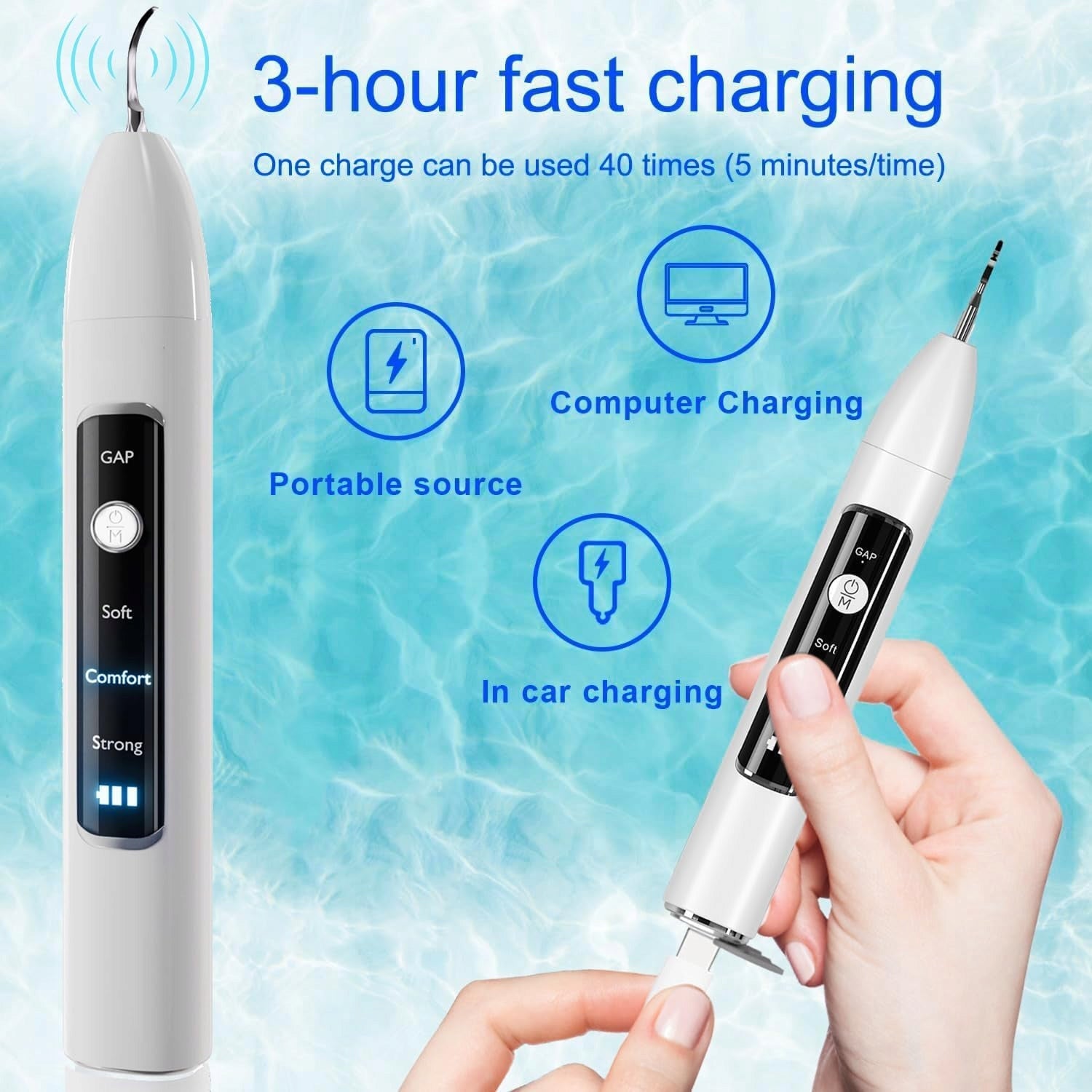 ULTRASONIC TARTAR TEETH CLEANING KIT J10 EAN (GTIN) 680577613096