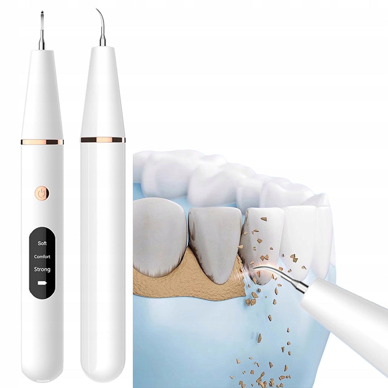 ULTRASONIC TOOTH SCALER DENTAL SMART STONE REMOVAL HEELLY Dominant color white
