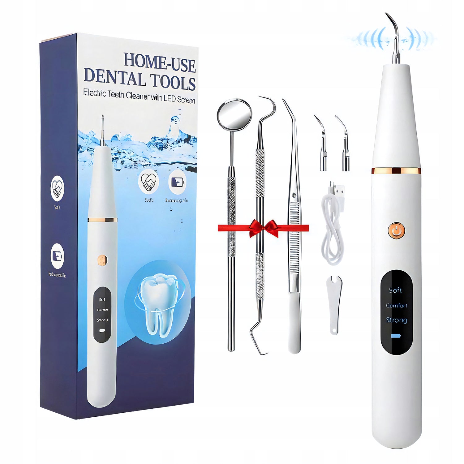 ULTRASONIC TOOTH SCALER DENTAL SMART STONE REMOVAL HEELLY