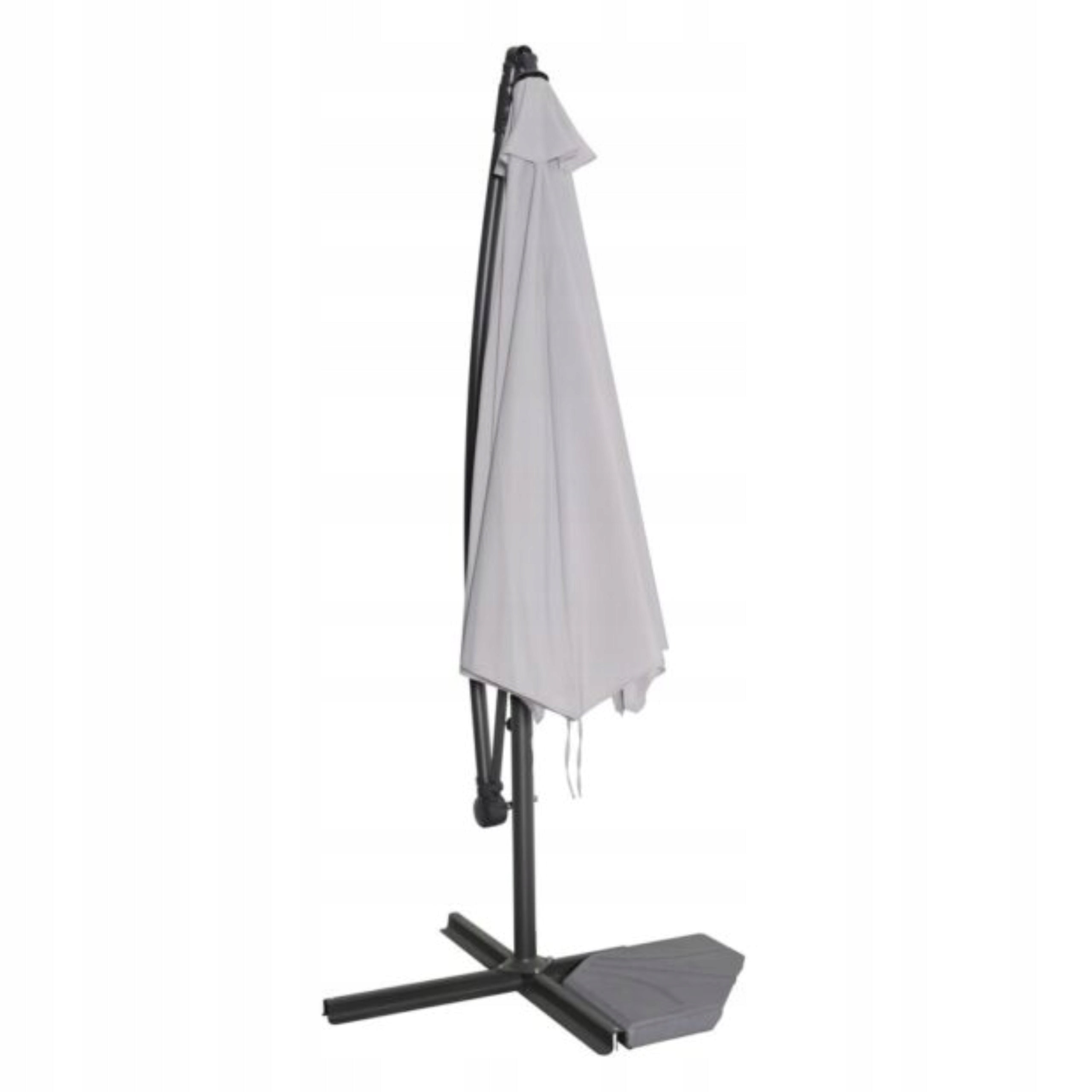 UMBRELLA large GARDEN FOLDING SIDE WITH boom GREY 3m HIT FLORIDA Manufacturer Focus Garden