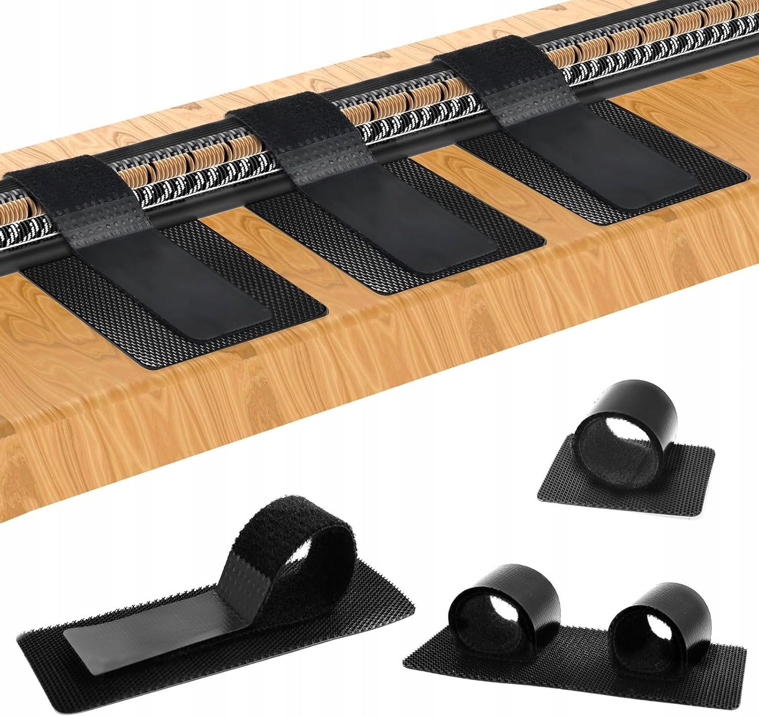 UNDER DESK CABLE MANAGEMENT ADJUSTABLE VELCRO CABLE ORGANIZER