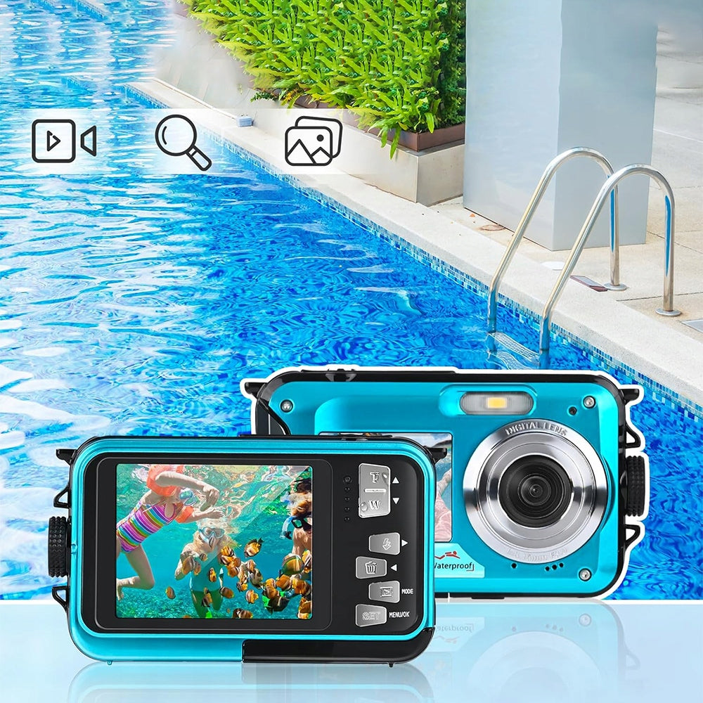 UNDERWATER CAMERA WATERPROOF CAMERA STRAP 32GB 4K 48MP FOR SNORKELING Brand no brand