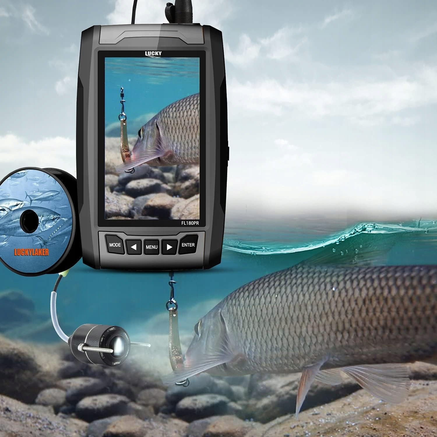UNDERWATER FISHING CAMERA 4,3 INCH 20M CABLE VIDEO RECORDER FISH PROBE Brand no brand