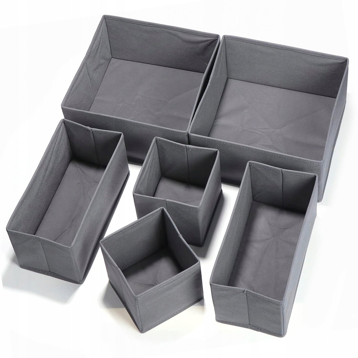 UNDERWEAR CLOSET DRAWER ORGANIZER COMPARTMENTAL CLOTHES SET OF 6 Packaging status original