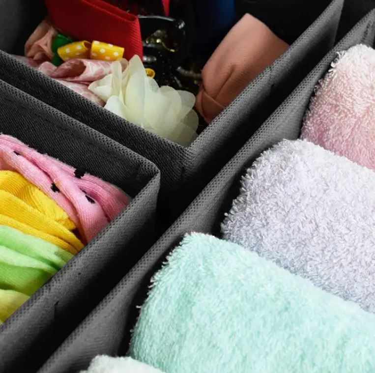 UNDERWEAR ORGANIZER SOCKS FOR CABINET DRAWER SET CONTAINER 6 PIECES Brand no brand