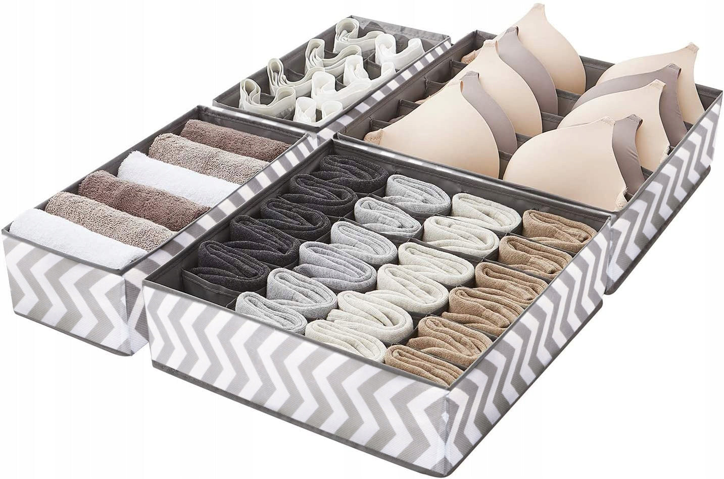UNDERWEAR ORGANIZER SOCKS FOR DRAWER REFILL ORGANIZER SET 4x Brand Gockowiak