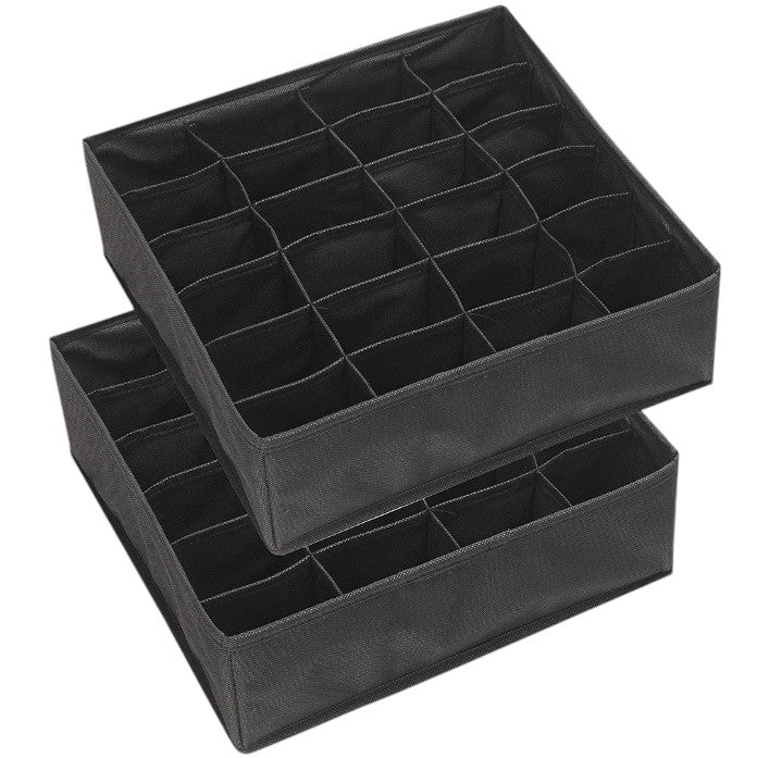 UNDERWEAR ORGANIZER SOCKS PANTIES INSERT FOR DRESSER CLOSET DRAWER 24 SZ Color black