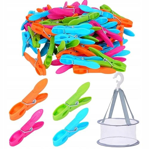 UNDERWEAR PAPER CLIPS 60 PCS PLASTIC WITH BASKET COLORFUL plastic