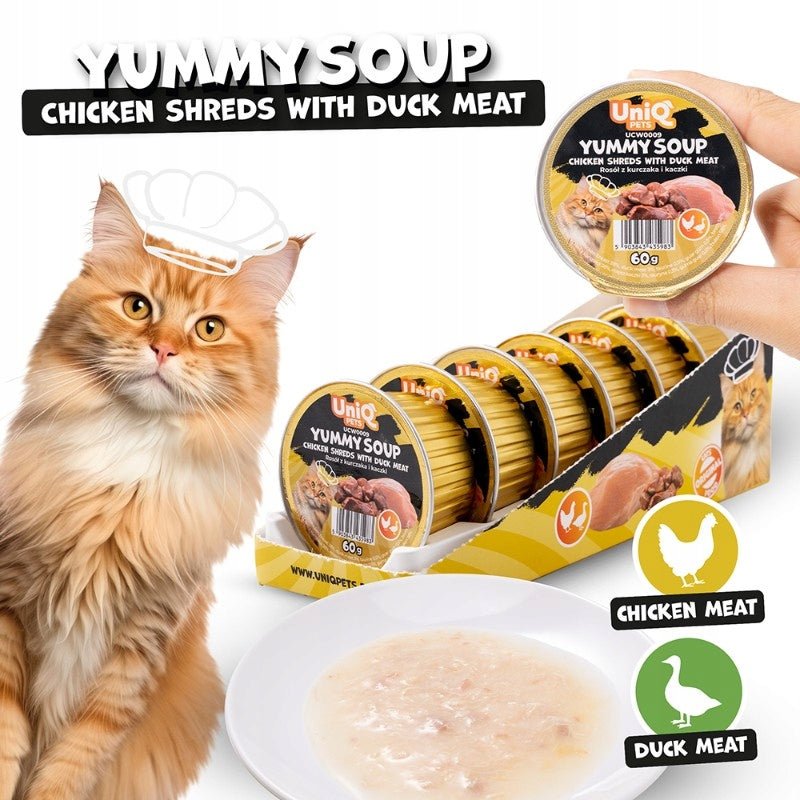 UNIQ PETS SOUP Chicken and duck broth 60g x 6pcs cat soup Manufacturer code UCW0009