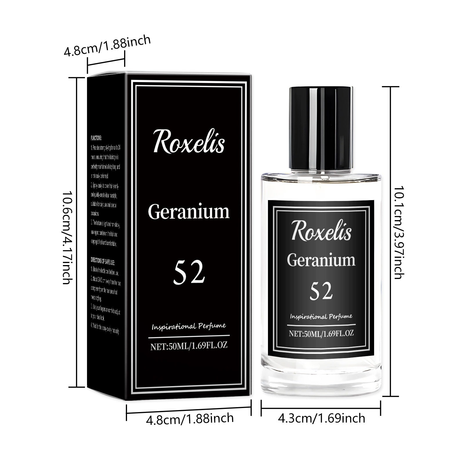 UNISEX PERFUME ROXELIS GERANIUM 52 50 ML FLORAL AND HERBAL Packaging status original