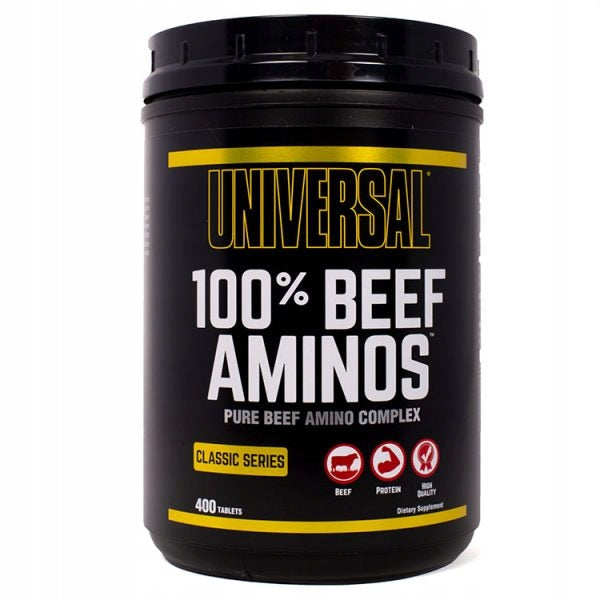 UNIVERSAL 100% BEEF AMINOS 400 TAB BEEF EAA BCAA Brand Universal Nutrition