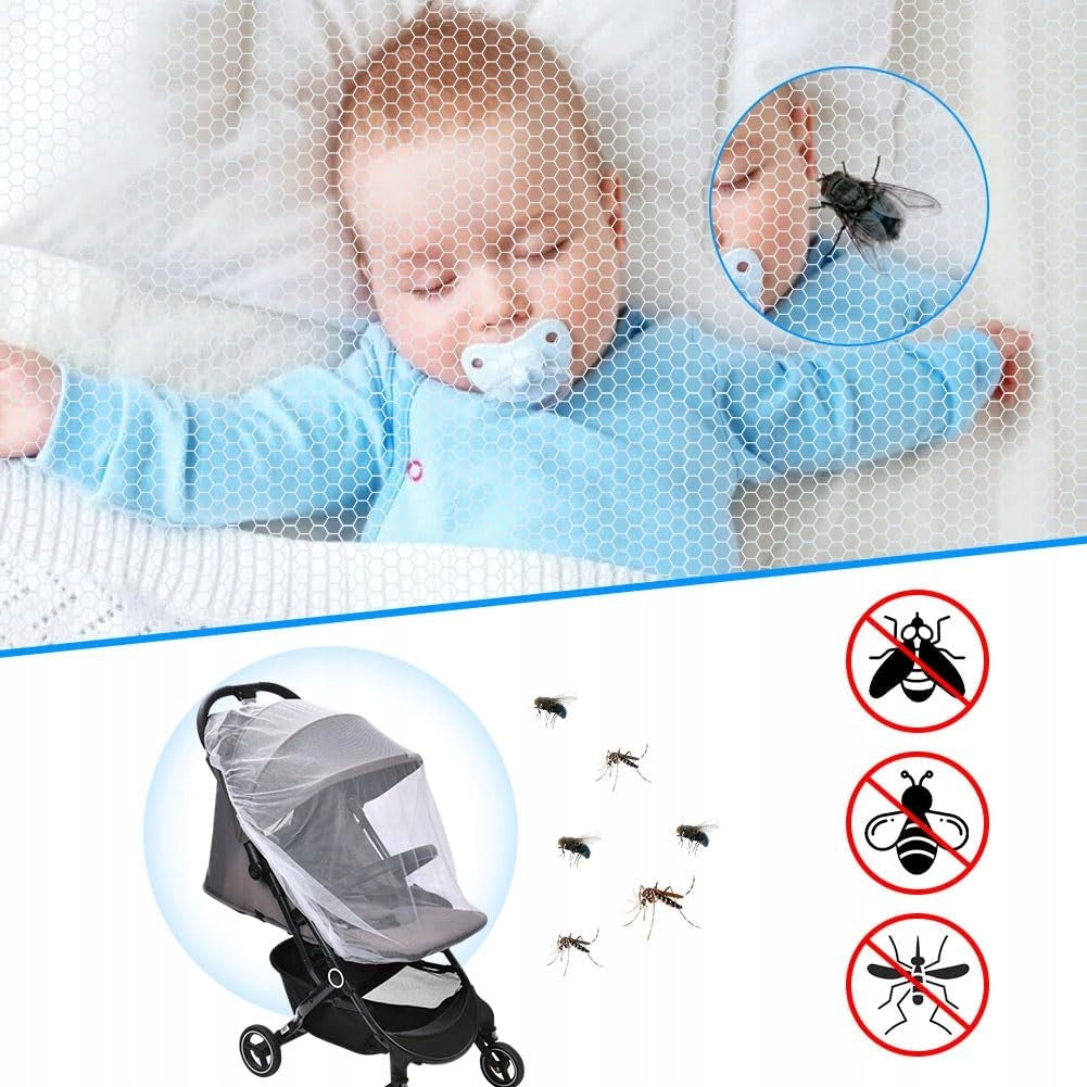 UNIVERSAL BABY MOSQUITO NET FOR STROLLER PROTECTIVE COT PORTABLE Dedicated model Uniwersalny