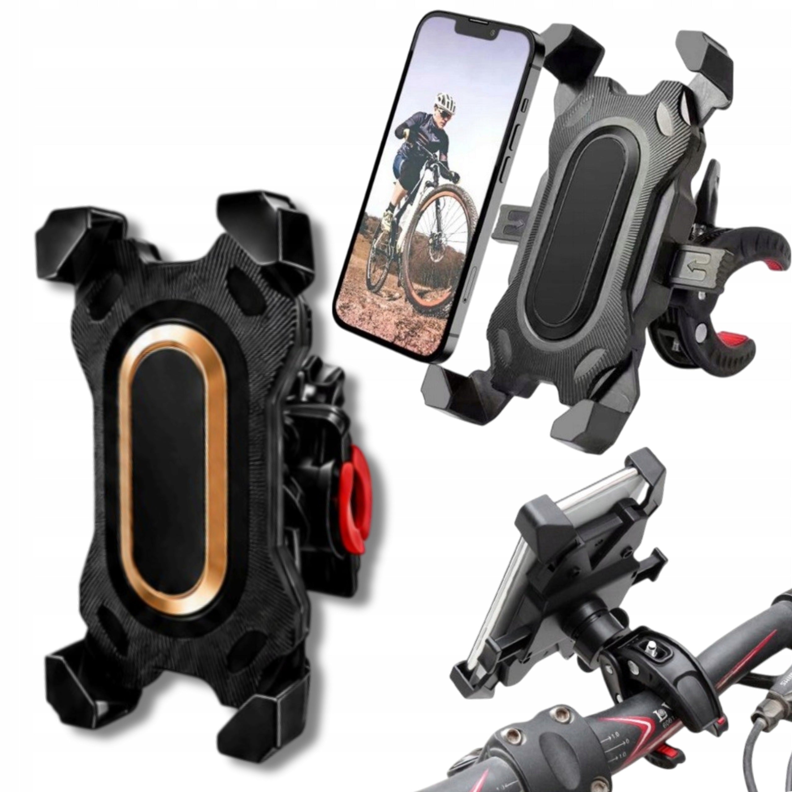 UNIVERSAL BICYCLE PHONE HOLDER FOR SHOCKPROOF HANDLEBAR 360