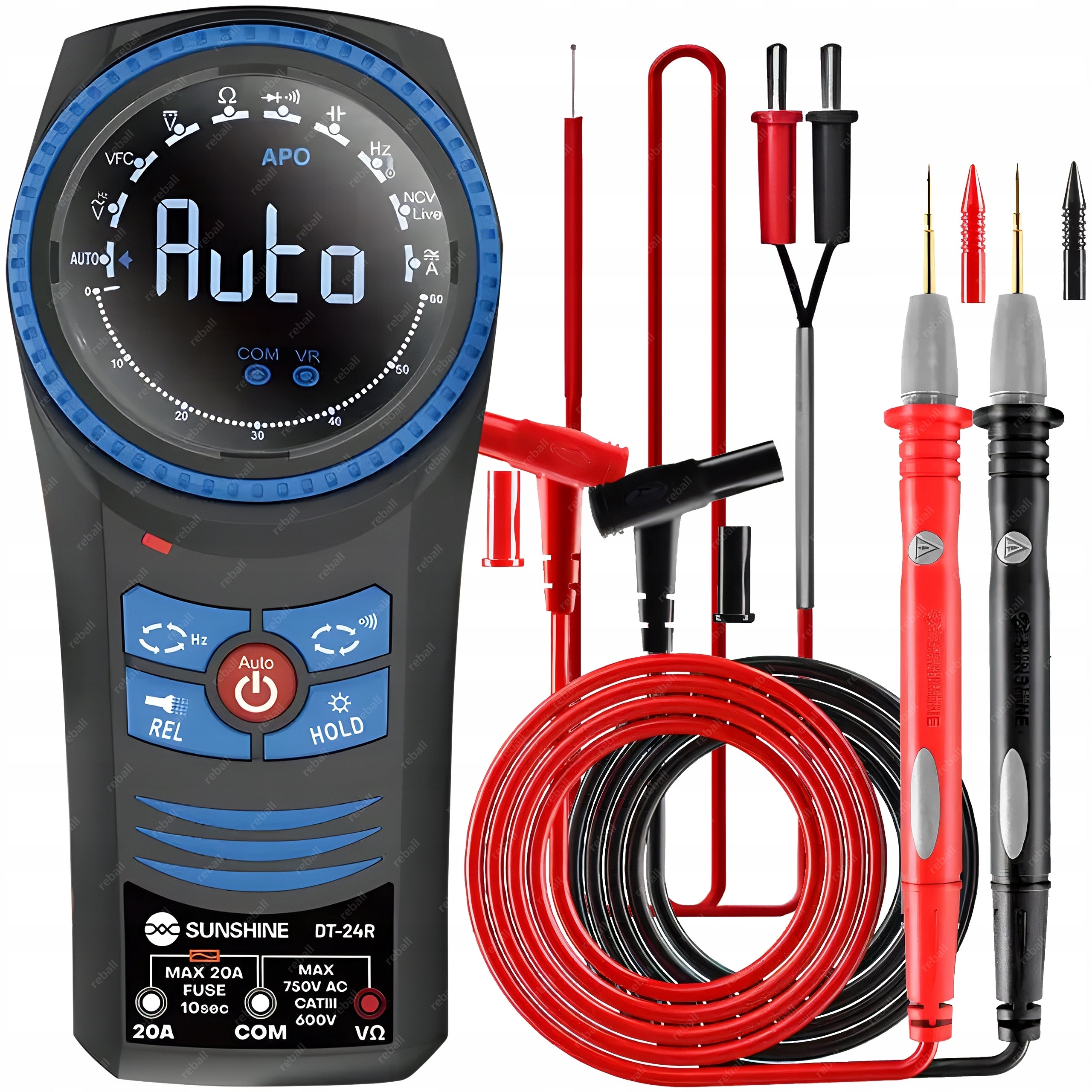 UNIVERSAL DIGITAL MULTIMETER SUNSHINE DT-24R VOLTAGE CURRENT METER AUTO