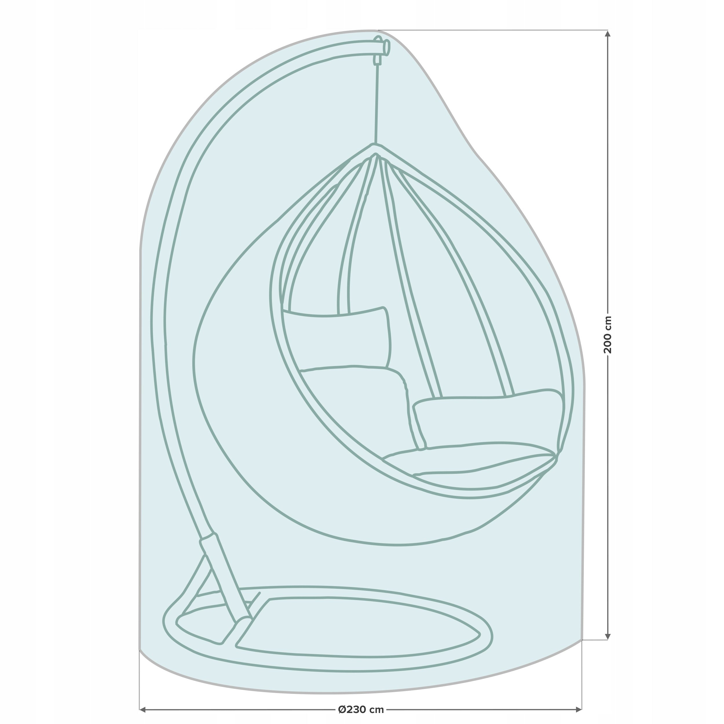 UNIVERSAL Garden Chair Cover 230x200 Hanging Chair Cover Manufacturer no brand