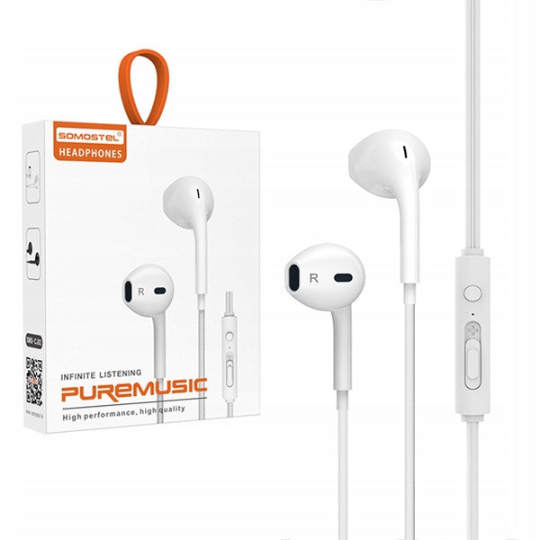 UNIVERSAL HEADPHONES SOMOSTEL TYPE-C WHITE IN-EAR SMS-CJ02