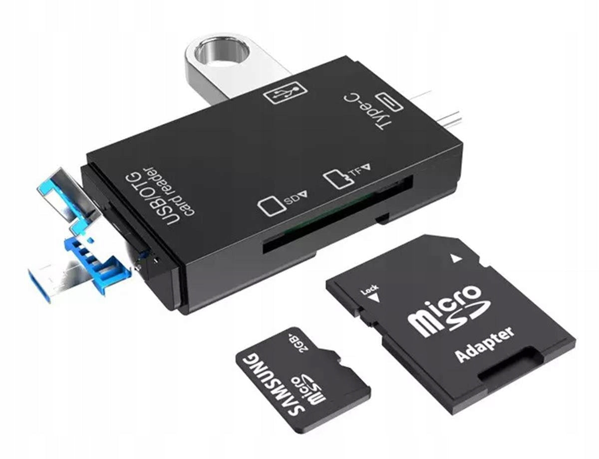 UNIVERSAL MEMORY CARD READER SD MICRO SD USB-C USB OTG 5in1