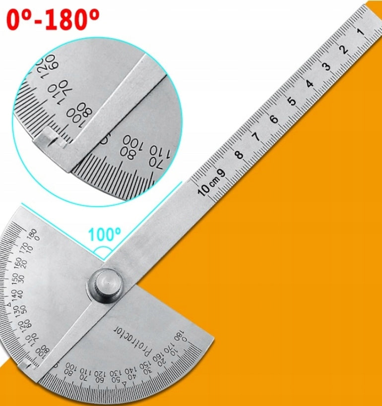 UNIVERSAL PROTRACTOR 0-180 ADJUSTABLE DISC WITH RULER Brand no brand