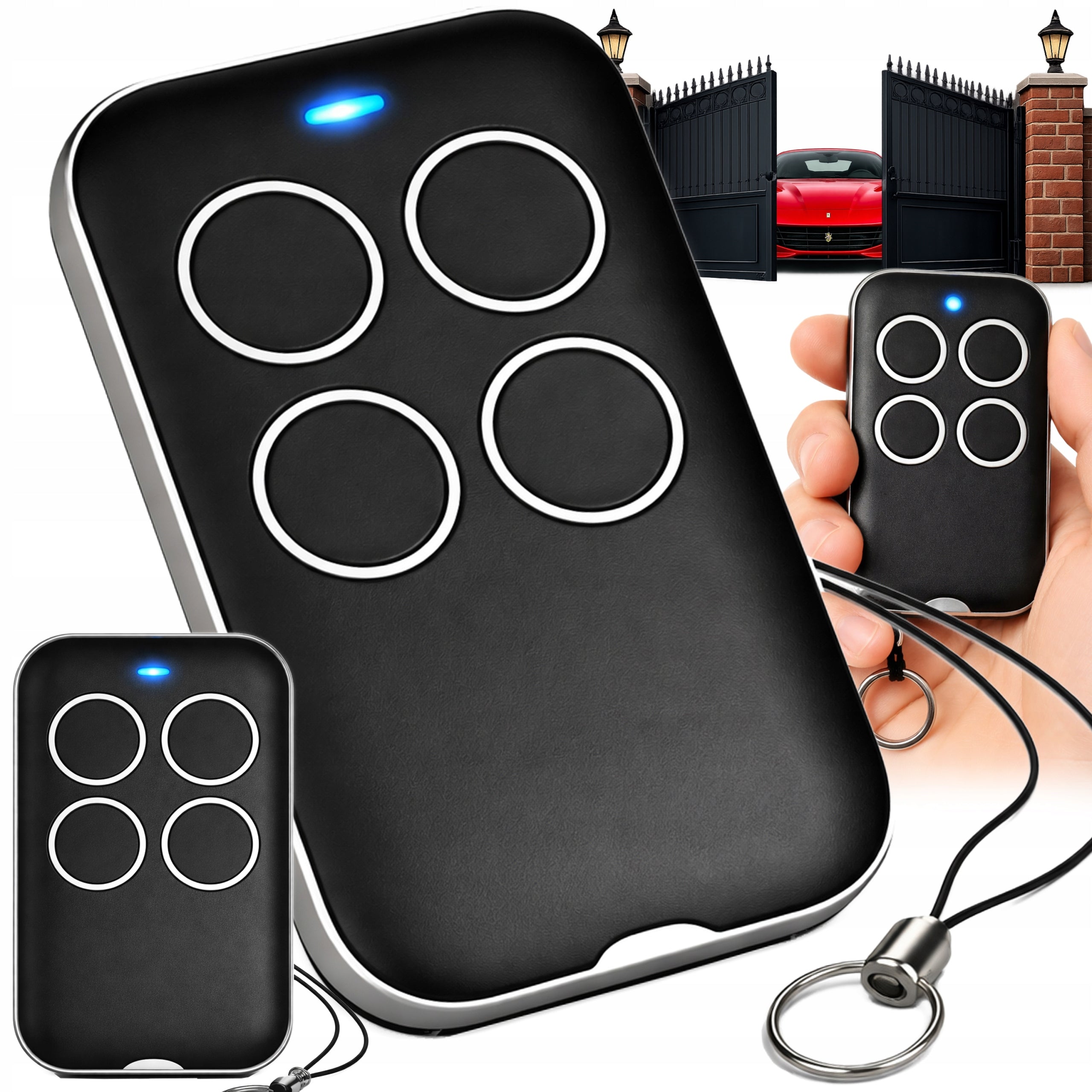 UNIVERSAL SELF-COPYING REMOTE CONTROL FOR ROLLER SHUTTER ALARM GATE 4 CHANNELS 280-868 MHz