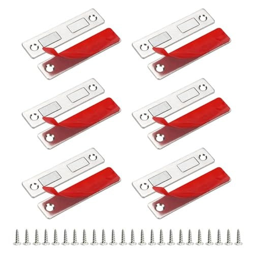 UNIVERSAL SILVER DOOR MAGNETS FOR CABINET 6 PIECES STEEL Brand no brand