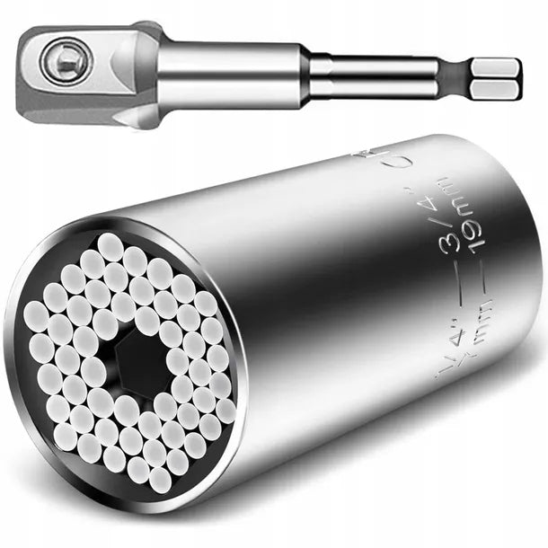 UNIVERSAL SOCKET WRENCH CAP 7-19MM 1/4 3/4 WITH ADAPTER Brand no brand