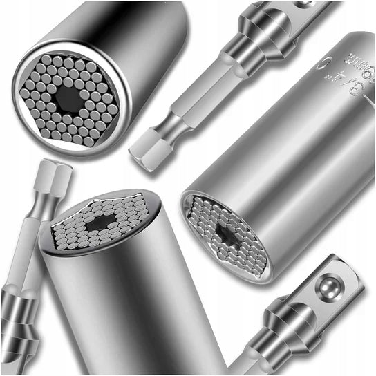 UNIVERSAL SOCKET WRENCH CAP 7-19MM 1/4 3/4 WITH ADAPTER