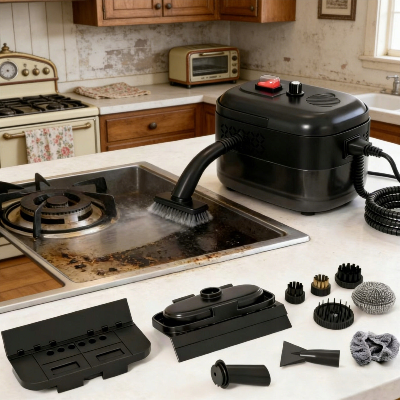 UNIVERSAL STEAM CLEANER 2000W FOR CLEANING WITH VACUUM CLEANER FUNCTION 1100ml Capacity 1400 l